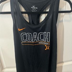 ORANGETHEORY COACH TANK:       Nike Black Dri-FIT Tee
